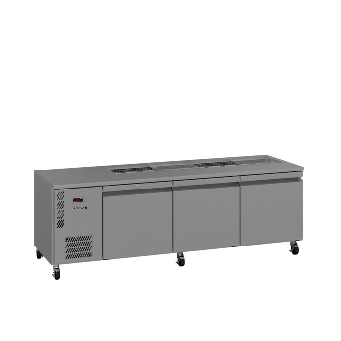 Williams Emerald HE3USSBA / HE3RSSBA - 3 Door Stainless Steel Undercounter Fridge With Blown Air Well 2506mm 900L