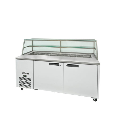 Williams Jade Sandwich HJ2SCBA - 2 Door White Colorbond Prep Counter Fridge With Blown Air Well 1815mm 500L