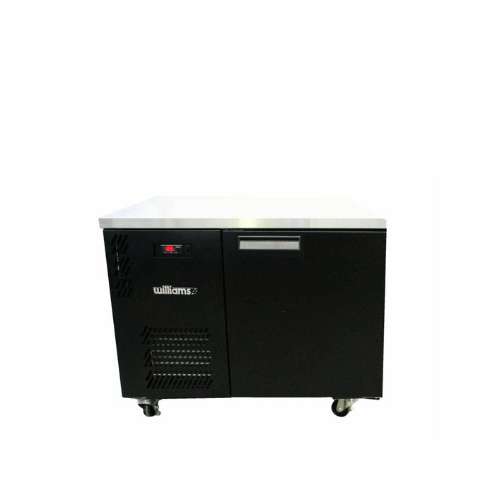 Williams Boronia HB1USB / HB1RSB - 1 Door Black Colorbond Undercounter Display Fridge 1017mm 180L