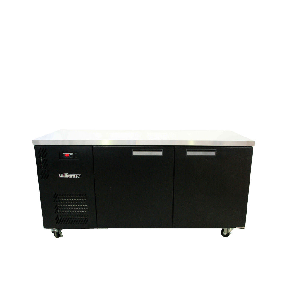 Williams Boronia HB1USS / HB1RSS - 1 Door Stainless Steel Undercounter Display Fridge 1017mm 180L