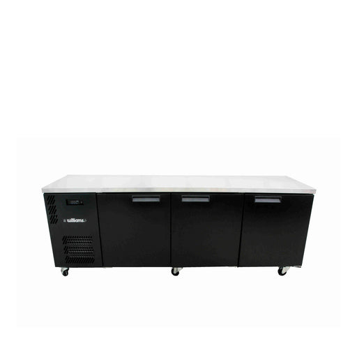 Williams Boronia HB3USBHC / HB3RSB - 3 Door Black Colorbond Undercounter Display Fridge 2189mm 560L