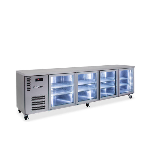 Williams Boronia HB4UGSHC / HB4RGS - 4 Door Stainless Steel Undercounter Display Fridge 2775mm 760L