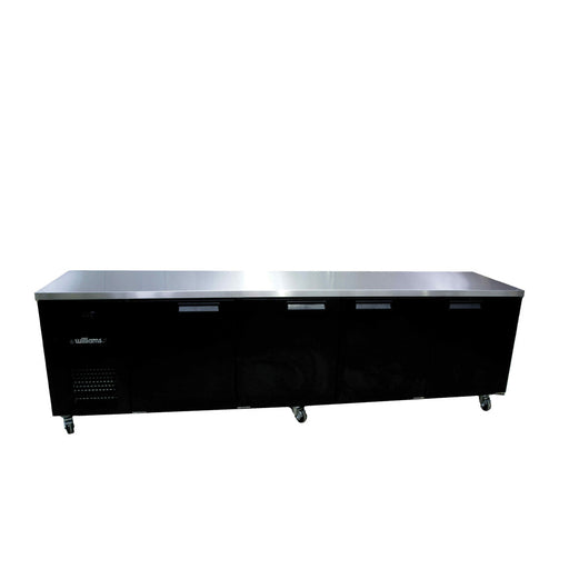 Williams Boronia HB4USBHC / HB4RSB - 4 Door Black Colorbond Undercounter Display Fridge 2775mm 760L