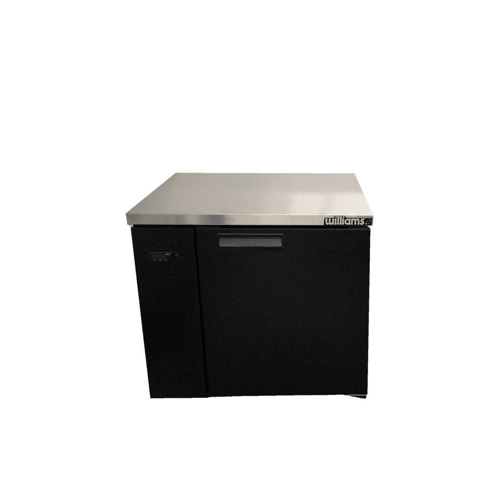 Williams Boronia HB1USB / HB1RSB - 1 Door Black Colorbond Undercounter Display Fridge 1017mm 180L