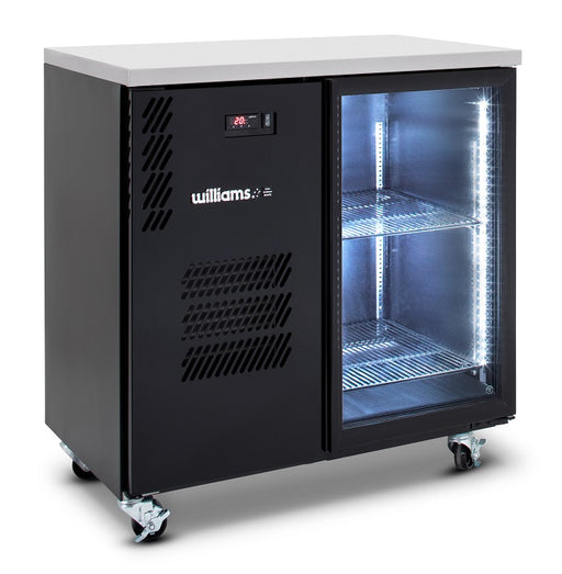 Williams Cameo Mini HCM3UGBHC - 3 Door Black Colorbond Undercounter Display Fridge 2017mm