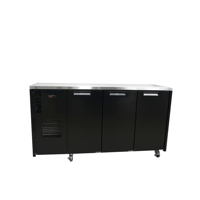 Williams Cameo HC3USBHC / HC3RSB - 3 Door Black Colorbond Undercounter Display Fridge 2017mm 640L