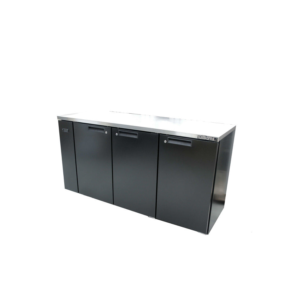 Williams Cameo HC3USBHC / HC3RSB - 3 Door Black Colorbond Undercounter Display Fridge 2017mm 640L