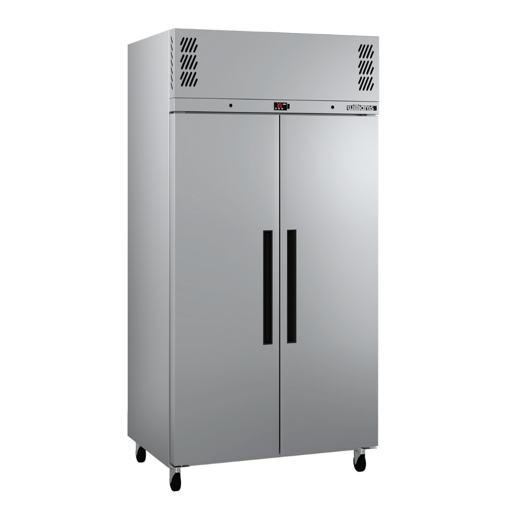 Williams Pearl HPR2SSHC - Slim 2 Door Stainless Steel Upright Storage Fridge 1000mm 750L