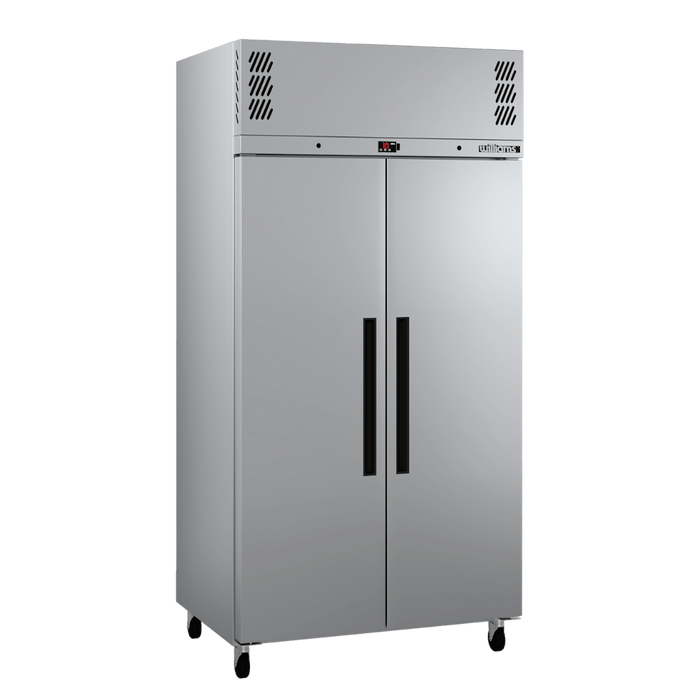 Williams Pearl HPR2SSHC - Slim 2 Door Stainless Steel Upright Storage Fridge 1000mm 750L