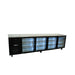 Williams Boronia HB4UGBHC / HB4RGB - 4 Door Black Colorbond Undercounter Display Fridge 2775mm 760L