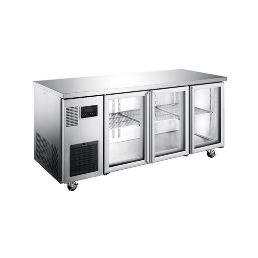 Williams Topaz Under Counter HTU3GSHC - 3 Door Stainless Undercounter Glass Door Fridge 1765mm 410L