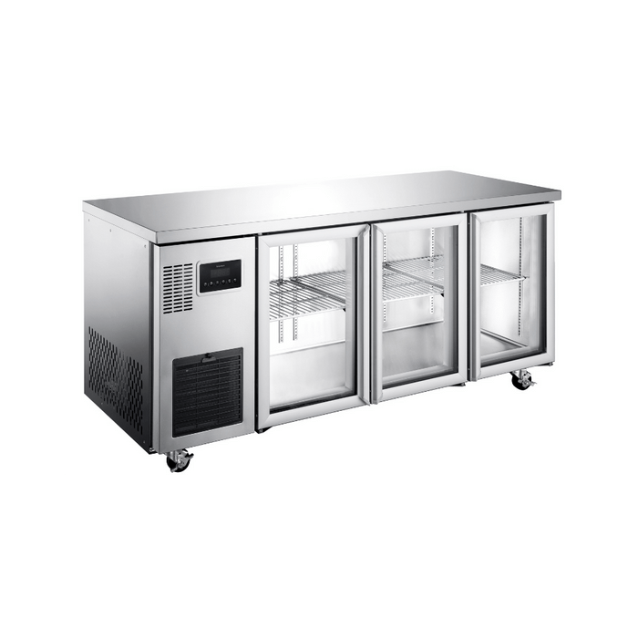Williams Topaz Under Counter HTU3GSHC - 3 Door Stainless Undercounter Glass Door Fridge 1765mm 410L