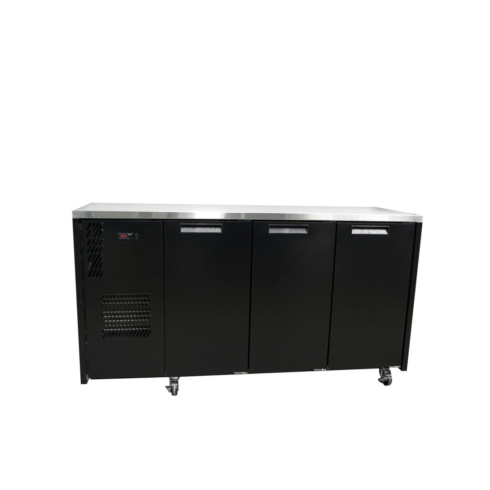 Williams Cameo HC3USBHC / HC3RSB - 3 Door Black Colorbond Undercounter Display Fridge 2017mm 640L