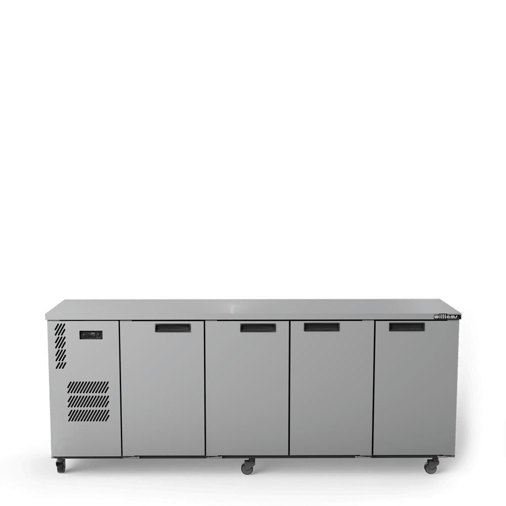 Williams Cameo HC4USSHC / HC4RSS - 4 Door Stainless Steel Undercounter Display Fridge 2537mm 870L