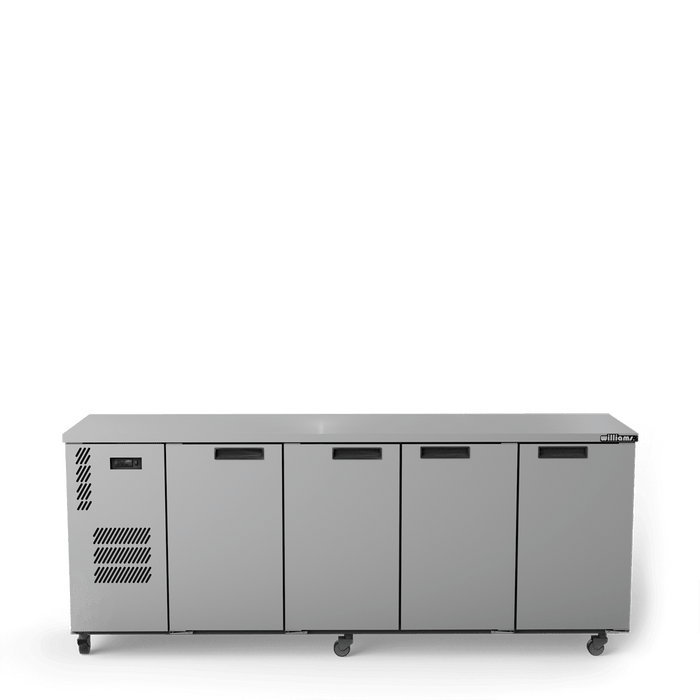 Williams Cameo HC4USSHC / HC4RSS - 4 Door Stainless Steel Undercounter Display Fridge 2537mm 870L