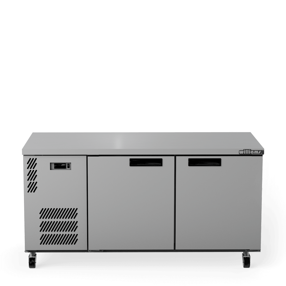 Williams Boronia HB2USSHC / HB2RSS - 2 Door Stainless Steel Undercounter Display Fridge 1603mm 360L