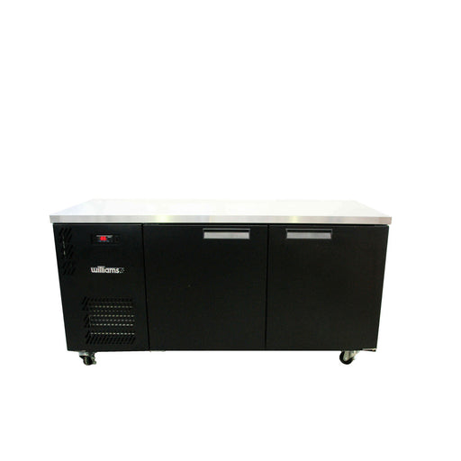 Williams Boronia HB2USBHC / HB2RSB - 2 Door Black Colorbond Undercounter Display Fridge 1603mm 360L