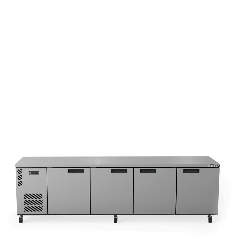 Williams Boronia HB4USSHC / HB4RSS - 4 Door Stainless Steel Undercounter Display Fridge 2775mm 760L