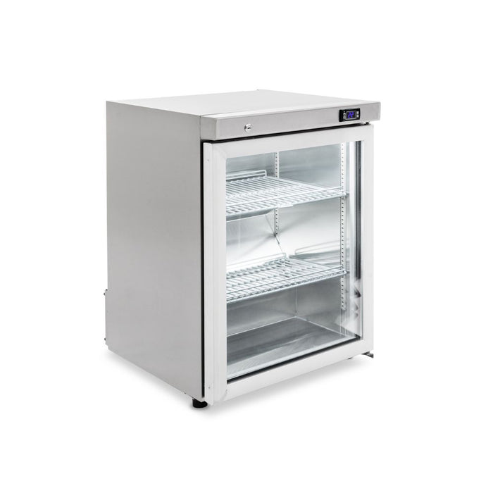 Williams Topaz Compact HTM1GSHC - 1 Door Counter Stainless Steel Compact Glass Door Fridge 600mm 120L