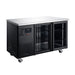 Williams Topaz Under Counter HTU2GBHC - 2 Door Black Undercounter Glass Door Fridge 1300mm 260L