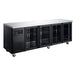 Williams Topaz Under Counter HTU4GBHC - 4 Door Black Undercounter Glass Door Fridge 2230mm 500L