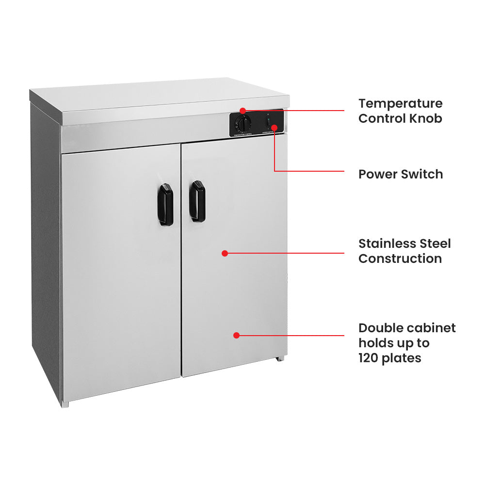 Elementry PW-DE - Plate Warmer Cabinet, Double, 120 Plates - image 3