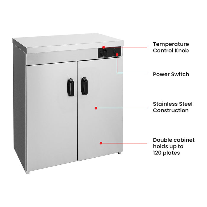 Elementry PW-DE - Plate Warmer Cabinet, Double, 120 Plates - image 3
