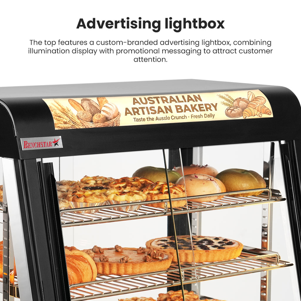 Benchstar PW-RT/900/1E - Pie Warmer and Hot Food Display, 3 Shelves, 900mm - image 5