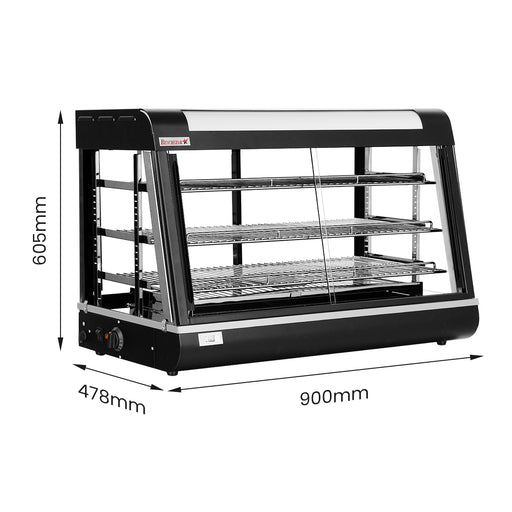 Benchstar PW-RT/900/1E - Pie Warmer and Hot Food Display, 3 Shelves, 900mm - image 2