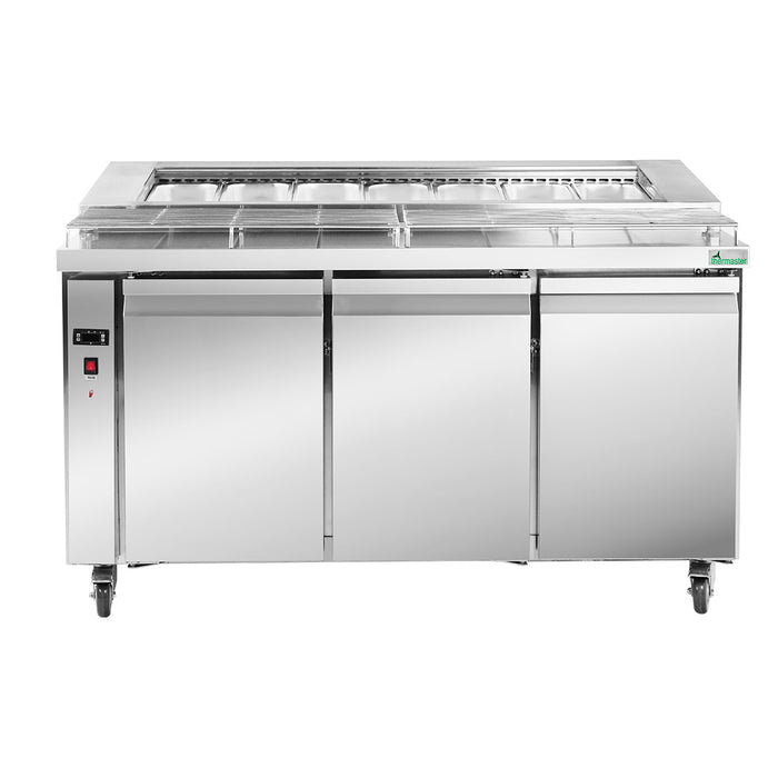 FED Thermaster PWB150 - Three Door Deluxe Pizza Prep Fridge 1500mm 360L - image 8