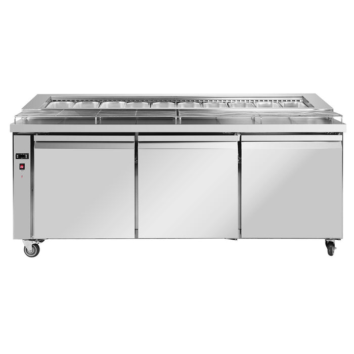 FED Thermaster PWB200 - Three Door Deluxe Pizza Prep Fridge 2000mm 550L - image 8