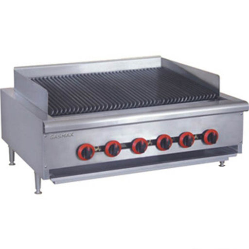 Gasmax QR-36E - 900mm Gas Char Grill Top 6 Burner