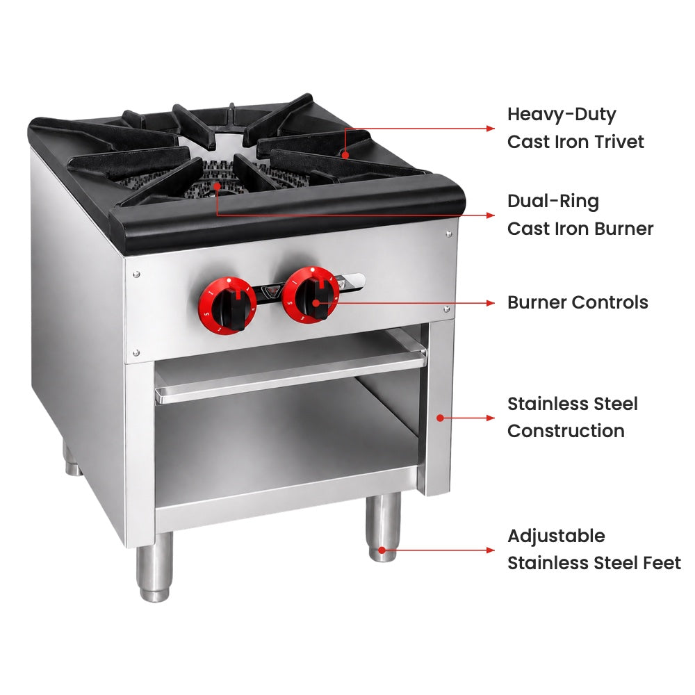 Gasmax RB-1E - Gas Dual Ring Single Burner Cooktop - image 3