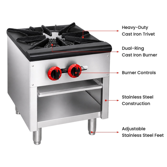 Gasmax RB-1E - Gas Dual Ring Single Burner Cooktop - image 3