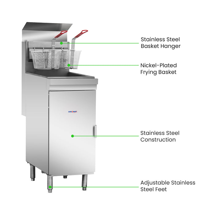 Gasmax RC300E - Superfast 18L 3 Tube Gas Deep Fryer - image 3