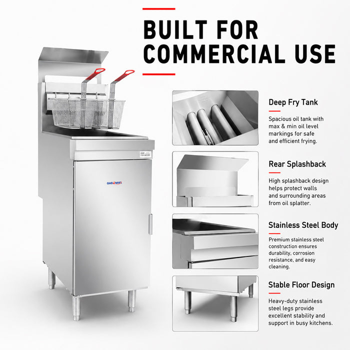 Gasmax RC300E - Superfast 18L 3 Tube Gas Deep Fryer - image 7