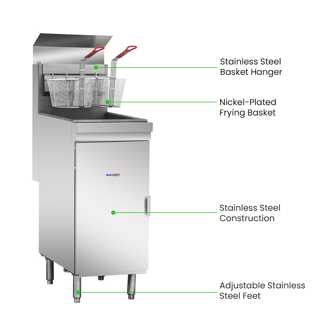 Gasmax RC400E - Superfast 22L 4 Tube Gas Deep Fryer - image 3
