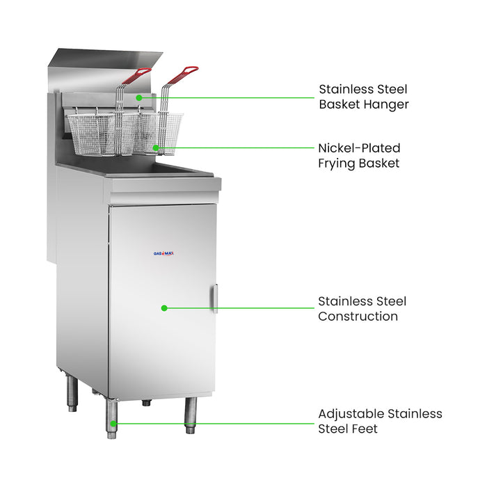 Gasmax RC400E - Superfast 22L 4 Tube Gas Deep Fryer - image 3