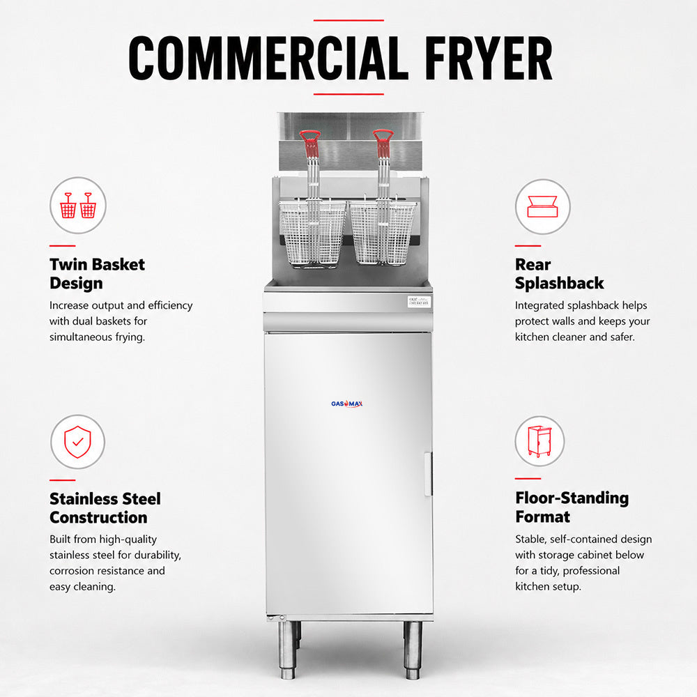 Gasmax RC400E - Superfast 22L 4 Tube Gas Deep Fryer - image 4