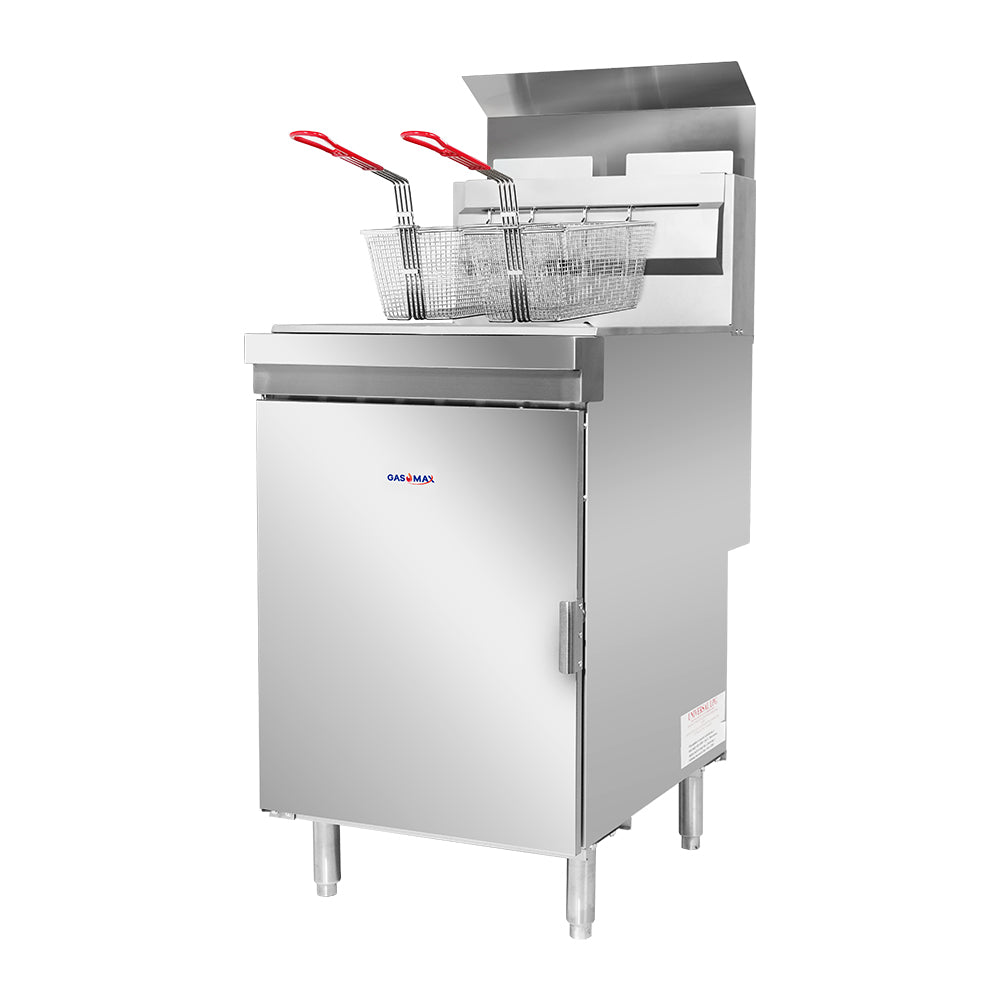 Gasmax RC400TE - Superfast Twin Vat 4 Tube Gas Deep Fryer