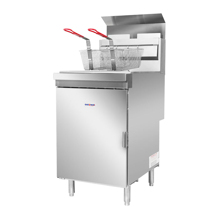 Gasmax RC400TE - Superfast Twin Vat 4 Tube Gas Deep Fryer