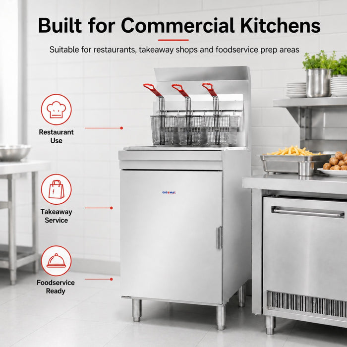 Gasmax RC500E - Superfast 37L 5 Tube Gas Deep Fryer - image 8