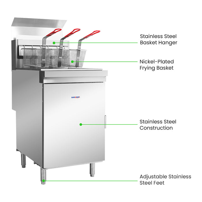 Gasmax RC500E - Superfast 37L 5 Tube Gas Deep Fryer - image 3