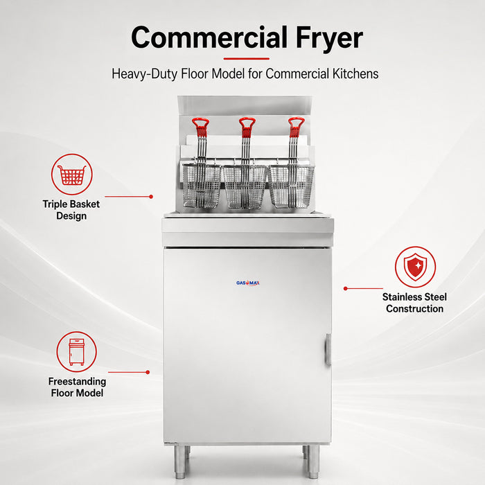 Gasmax RC500E - Superfast 37L 5 Tube Gas Deep Fryer - image 4