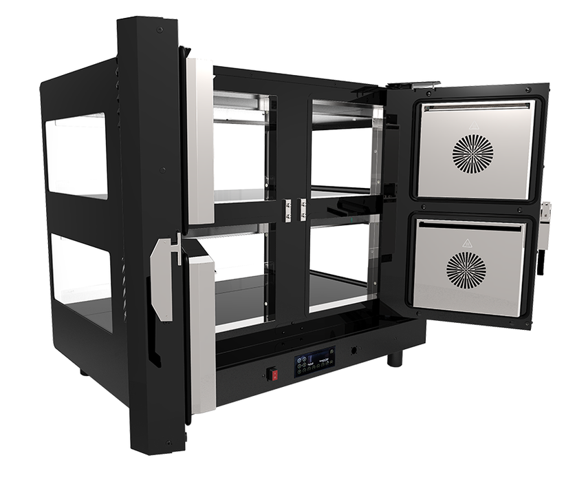 Flexeserve NUE-FZ10D2S51 - Zone Rear Feed Heated Display, 2 Tier Countertop, 1000mm, 15A