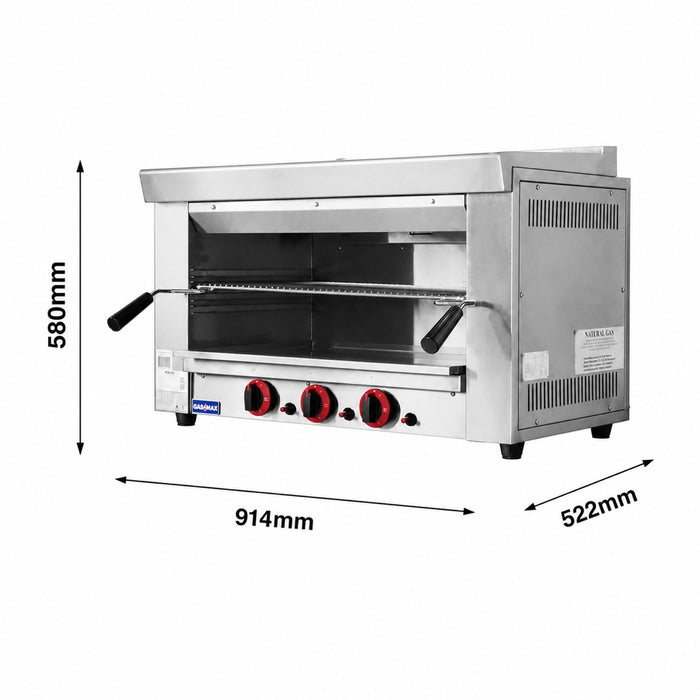 Gasmax REB-02E - Heavy Duty Gas Salamander 3 Infrared Burners - image 2