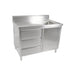 Modular Systems SC-6-1200R-H - Stainless Steel Sink Cabinet with Doors & Drawers, Right Sink 1200 x 600mm
