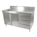 Modular Systems SC-6-1500L-H - Stainless Steel Sink Cabinet with Doors & Drawers, Left Sink 1500 x 600mm