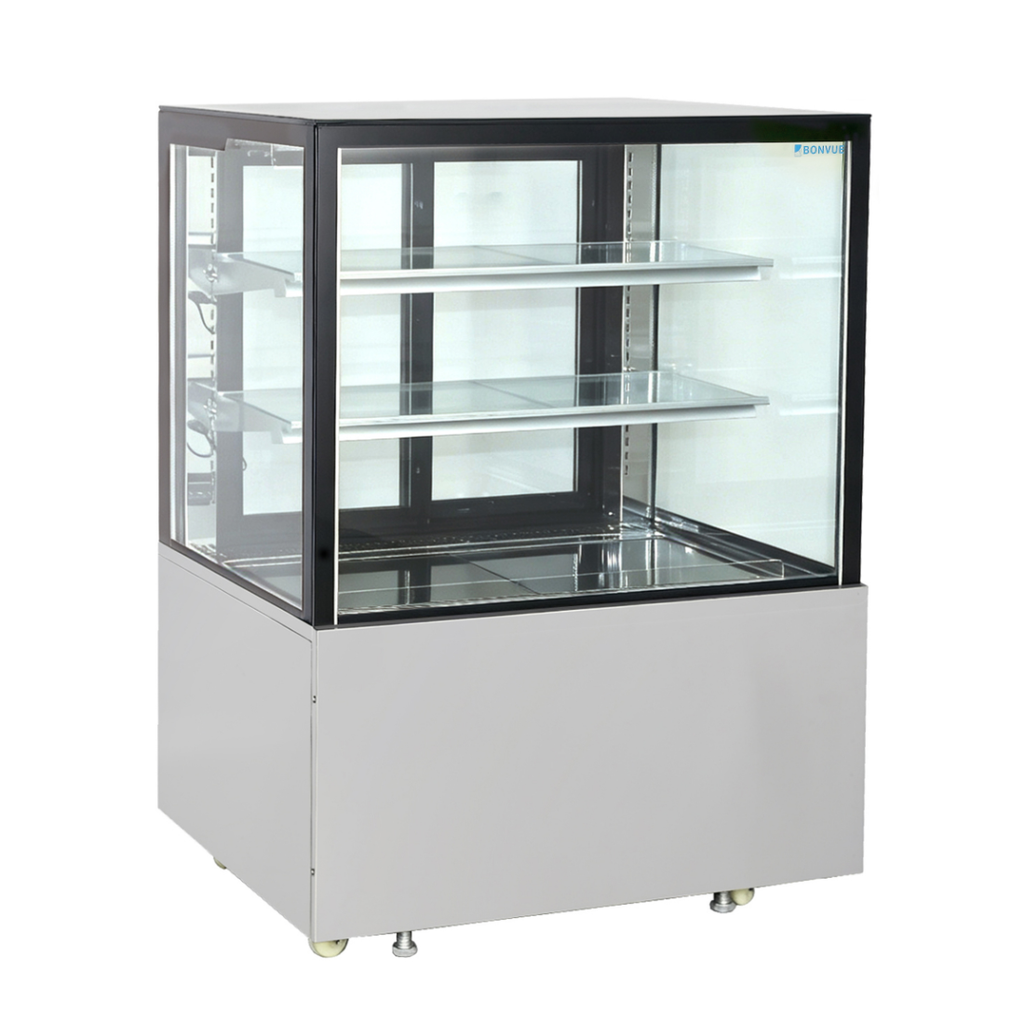 Bonvue FED SC090FA-2XB - 900mm Deluxe Square Glass Cake Display