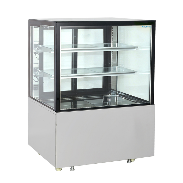 Bonvue FED SC090FA-2XB - 900mm Deluxe Square Glass Cake Display